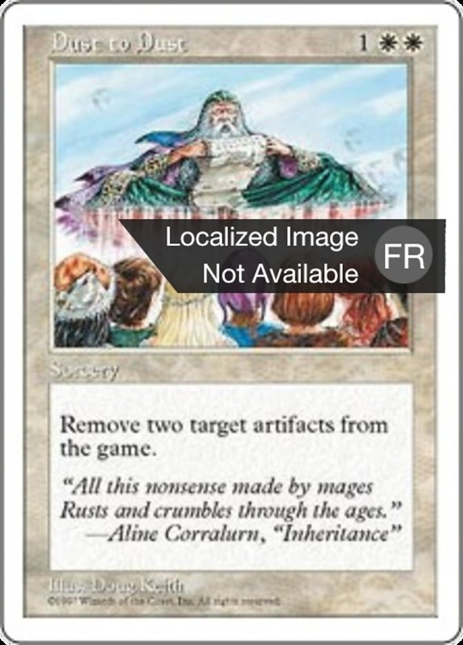 De la poussière à la poussière