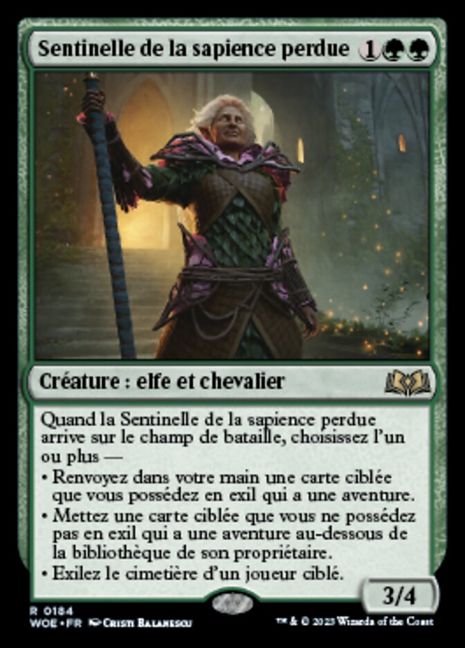 Sentinelle de la sapience perdue