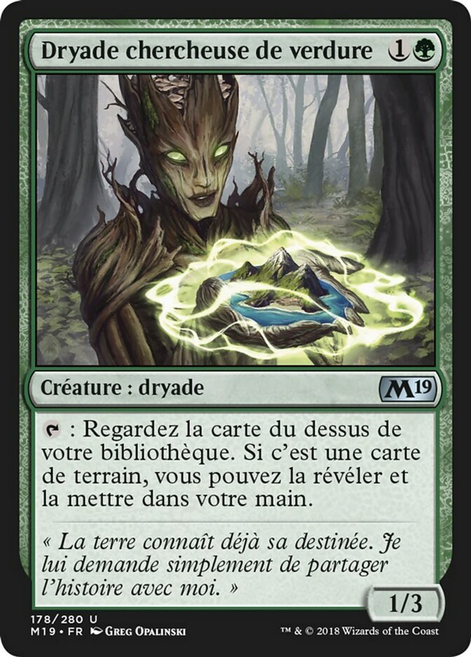 Dryade chercheuse de verdure