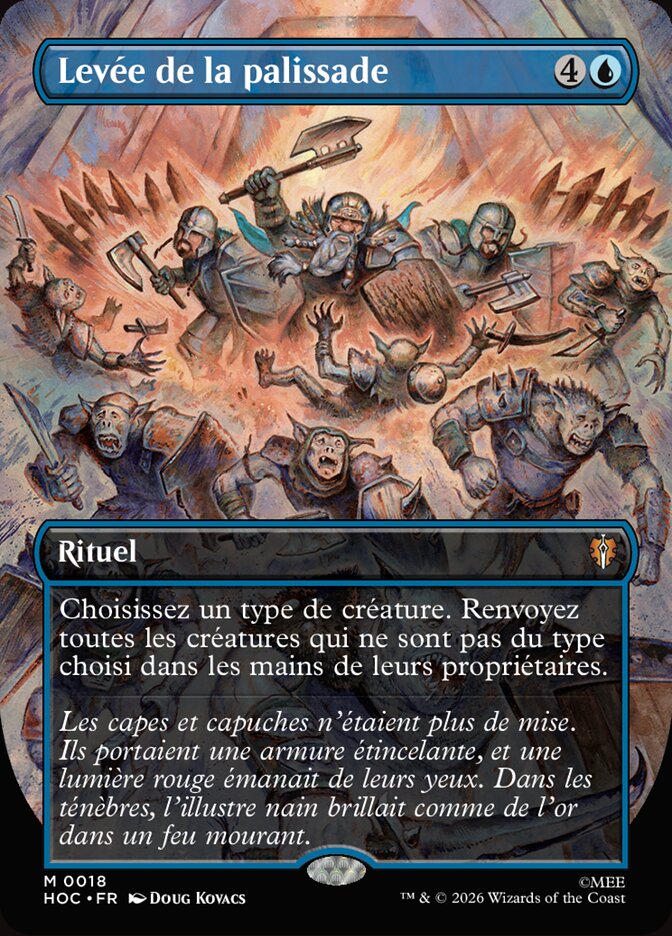 Levée de la palissade