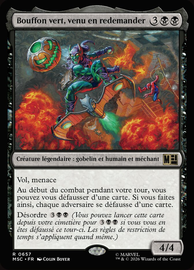 Bouffon vert, venu en redemander