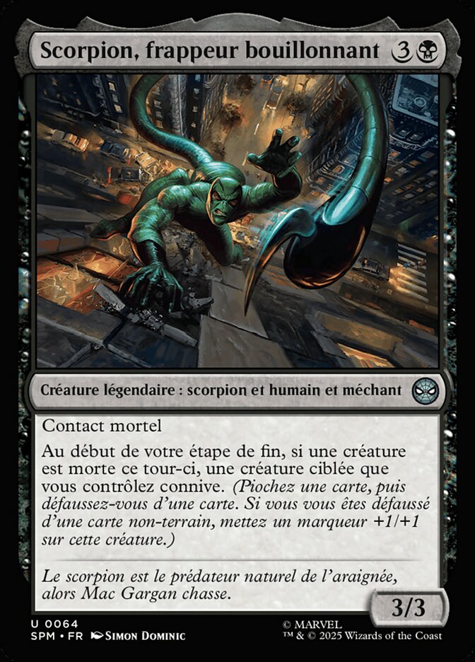 Scorpion, frappeur bouillonnant