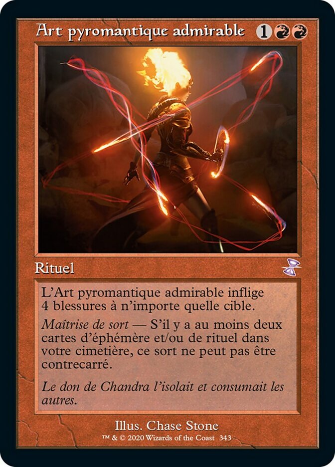 Art pyromantique admirable