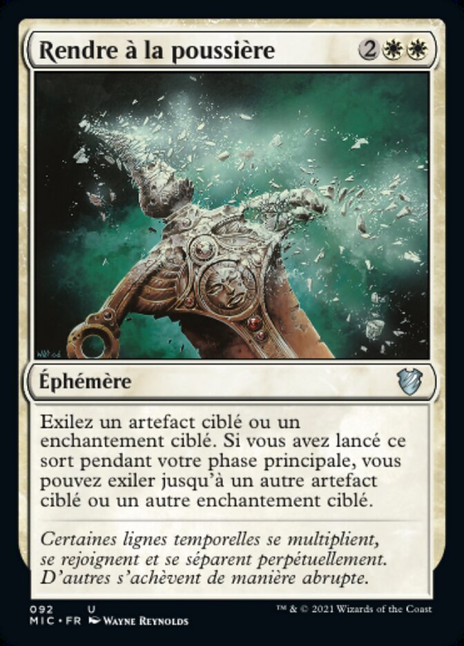 Rendre à la poussière