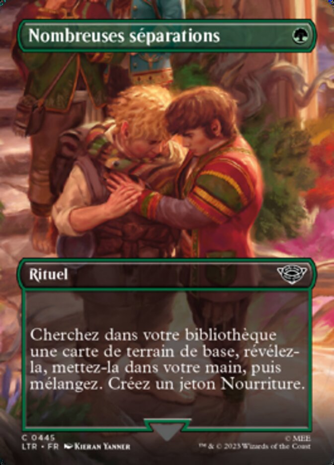 Nombreuses séparations