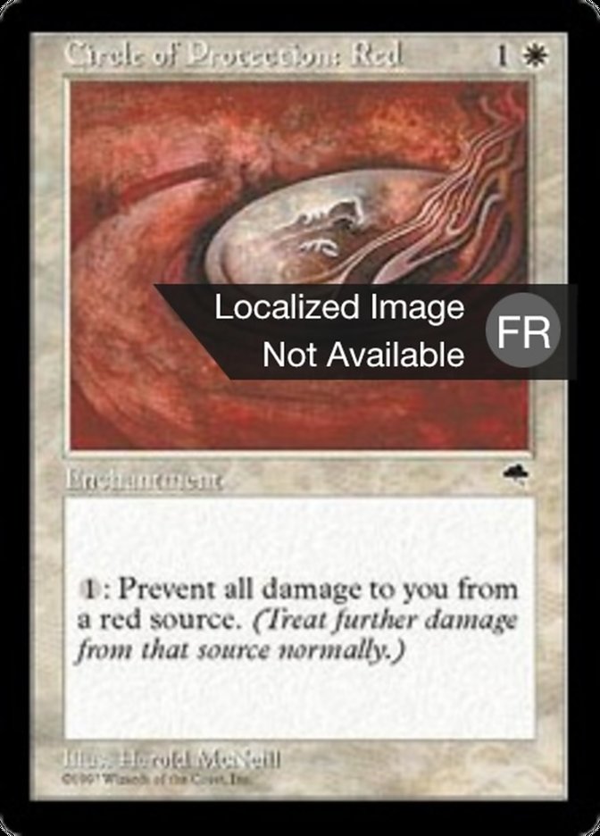 Cercle de protection : rouge