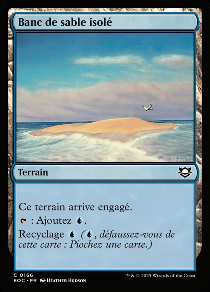 Banc de sable isolé