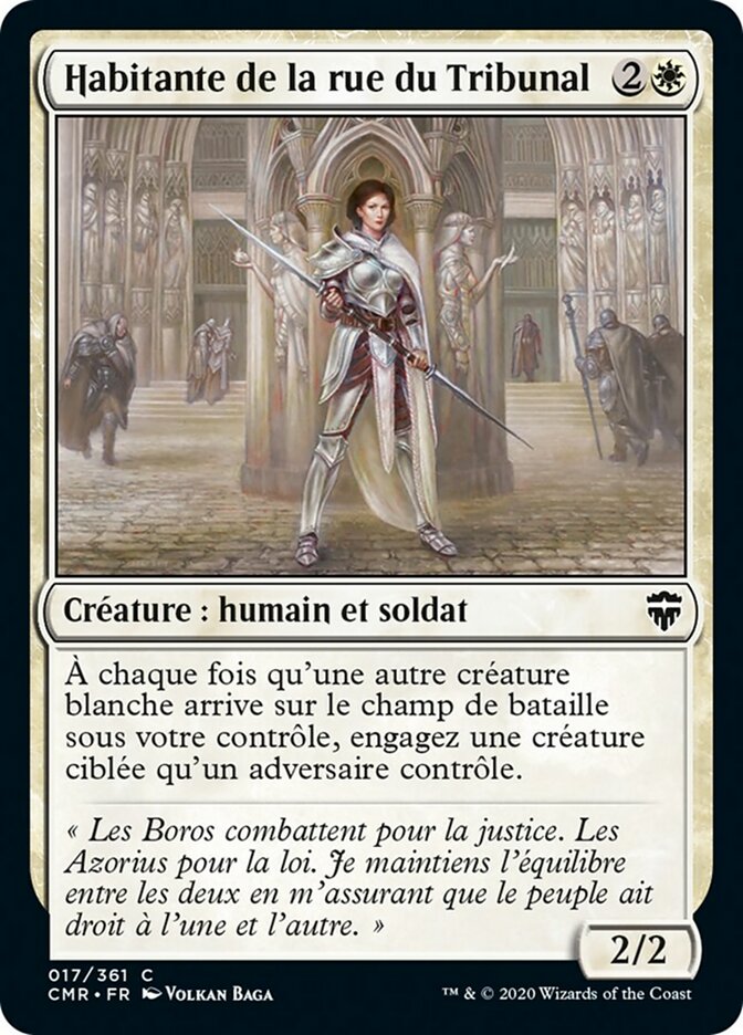 Habitante de la rue du Tribunal