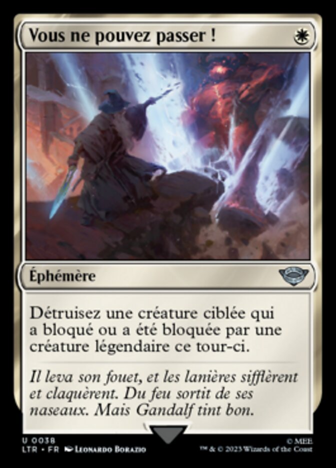 Vous ne pouvez passer !