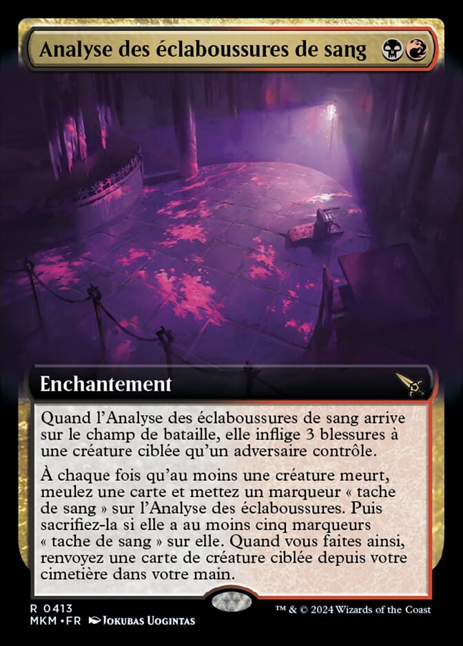 Analyse des éclaboussures de sang