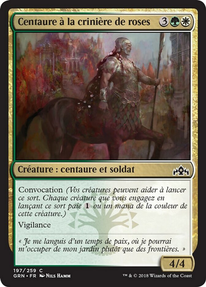 Centaure à la crinière de roses