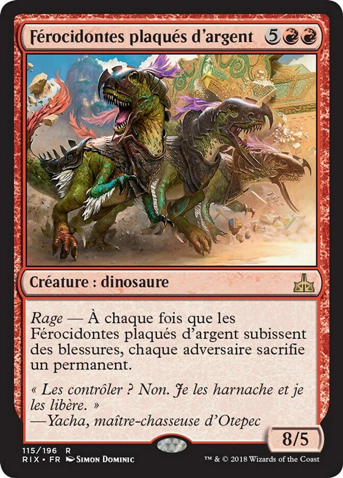 Férocidontes plaqués d'argent