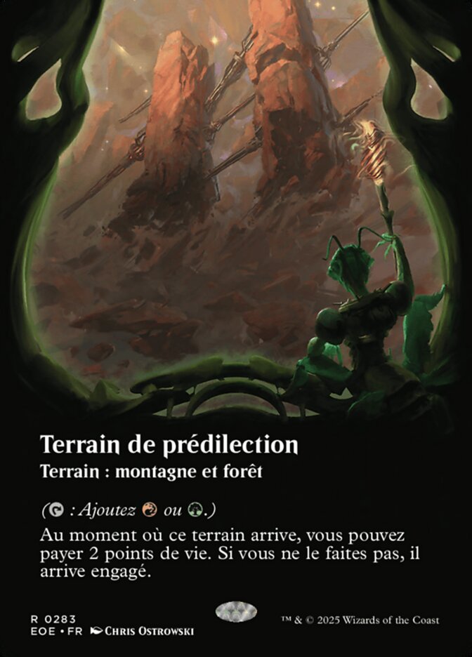 Terrain de prédilection