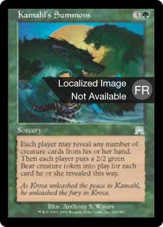 Recrutement de Kamahl