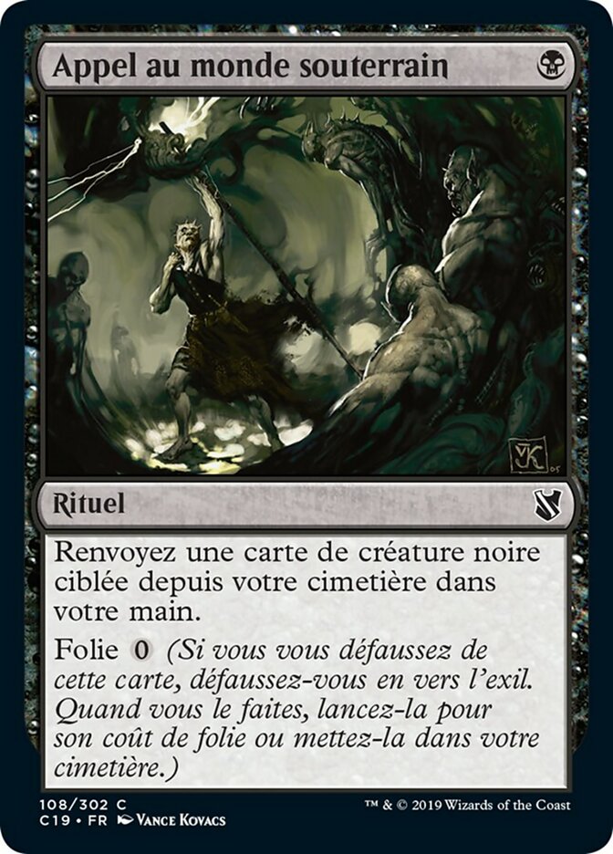 Appel au monde souterrain