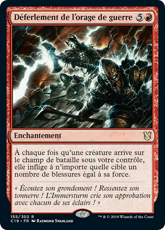 Déferlement de l'orage de guerre