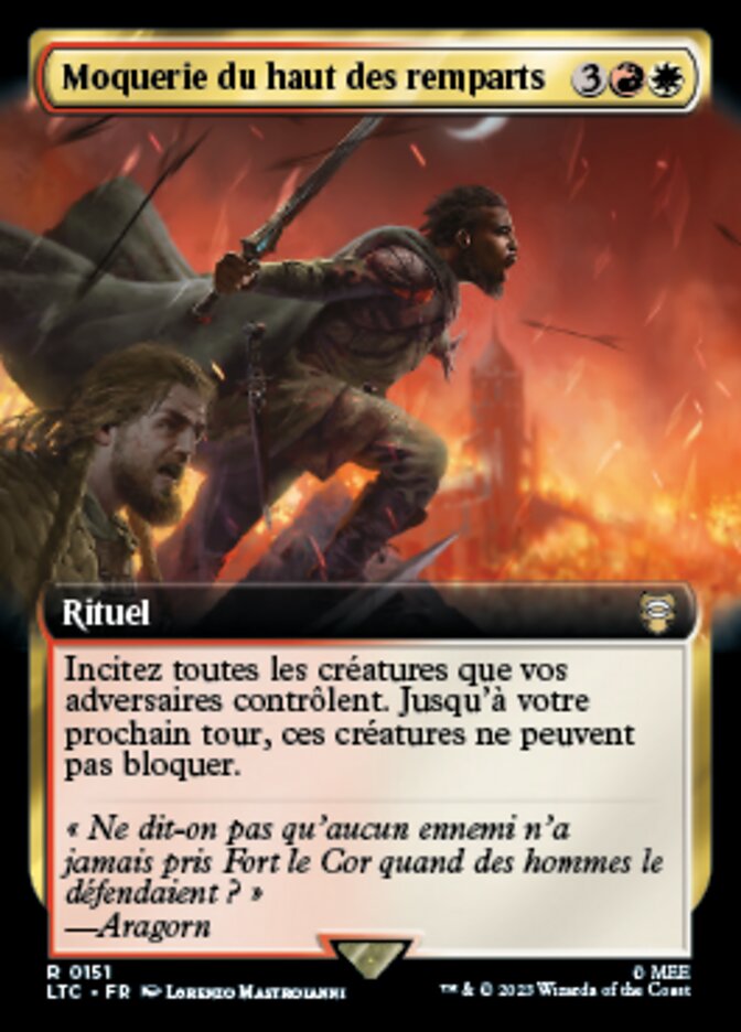 Moquerie du haut des remparts