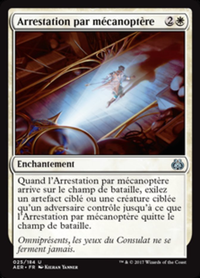 Arrestation par mécanoptère