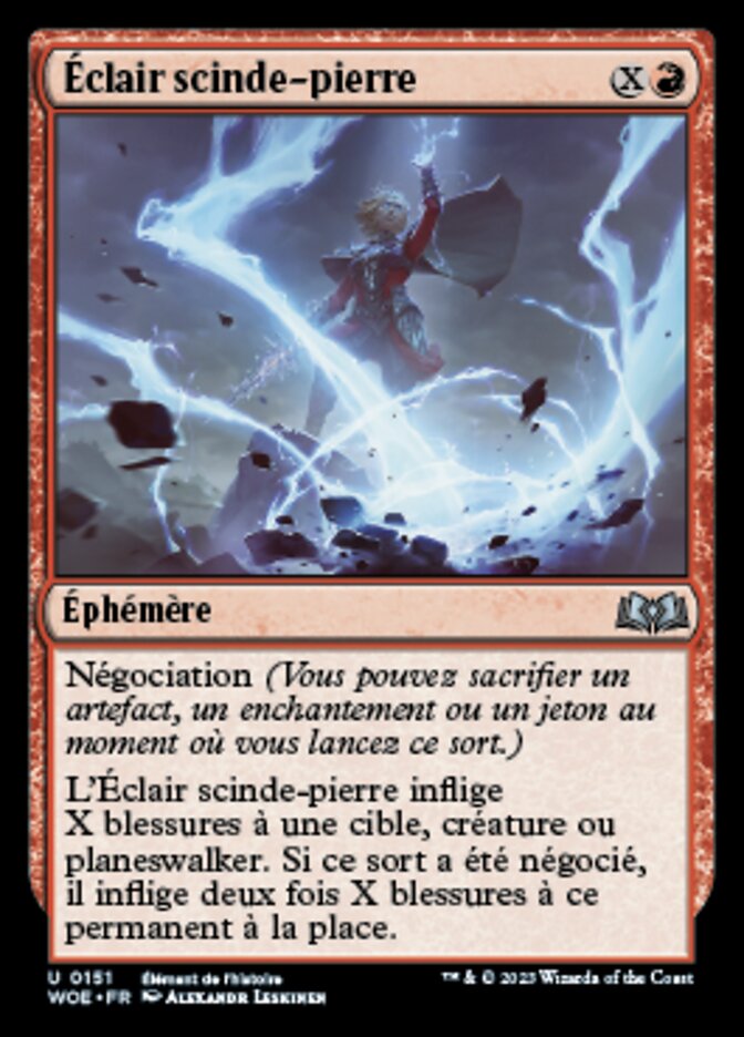 Éclair scinde-pierre