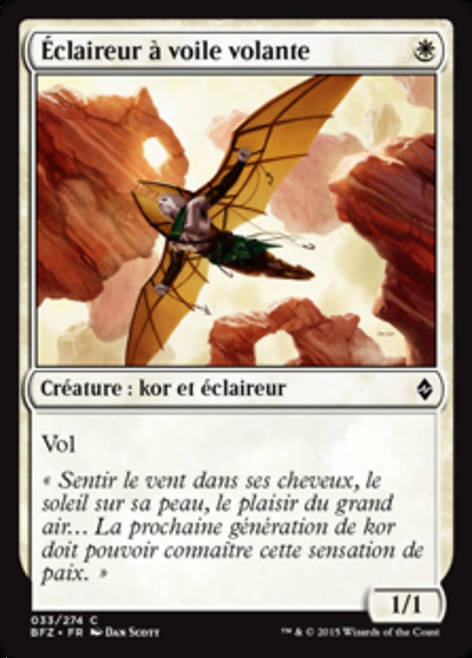 Éclaireur à voile volante