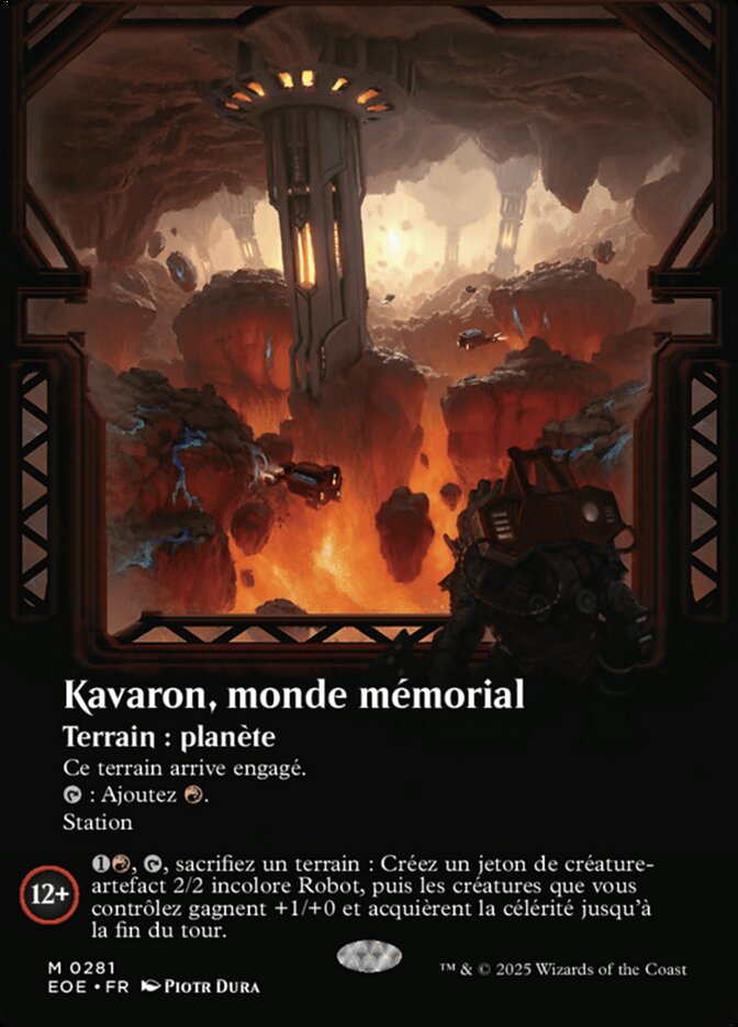 Kavaron, monde mémorial
