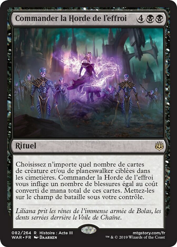 Commander la Horde de l'effroi