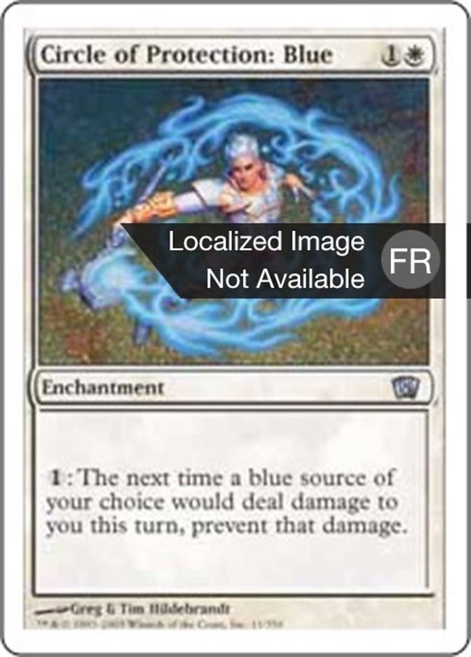 Cercle de protection : bleu