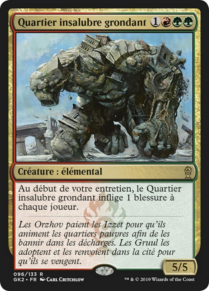 Quartier insalubre grondant