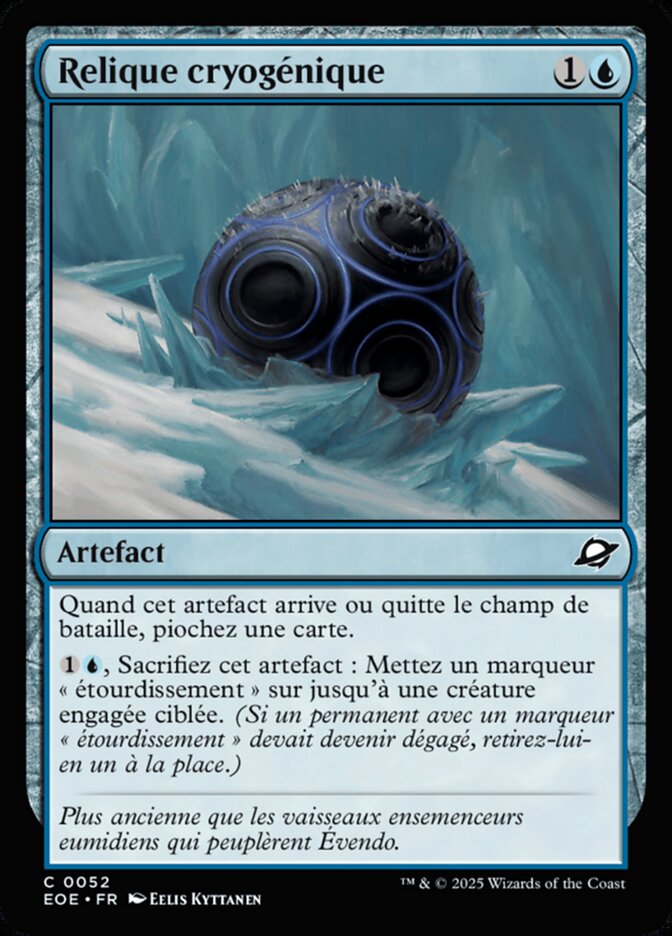 Relique cryogénique