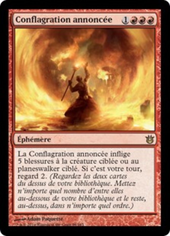 Conflagration annoncée