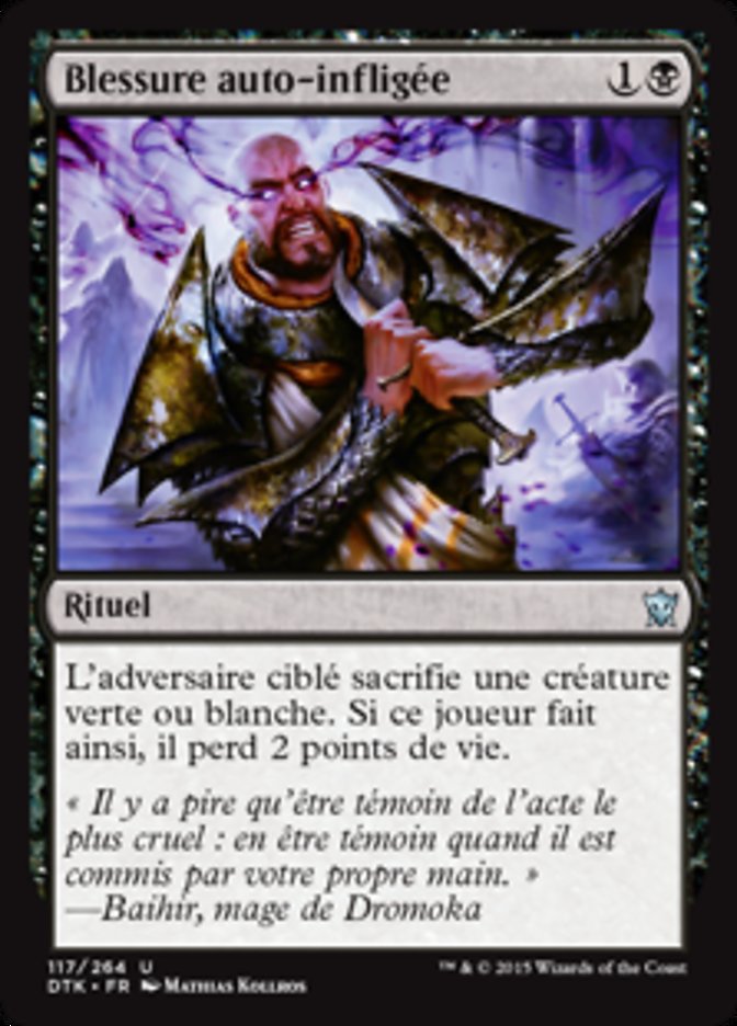 Blessure auto-infligée