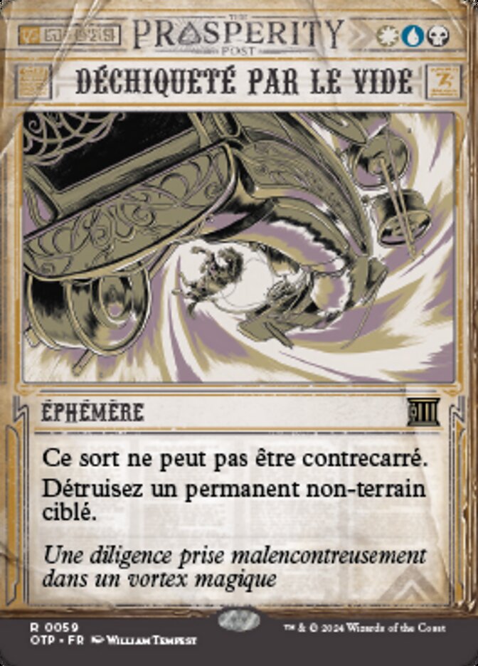 Déchiqueté par le vide