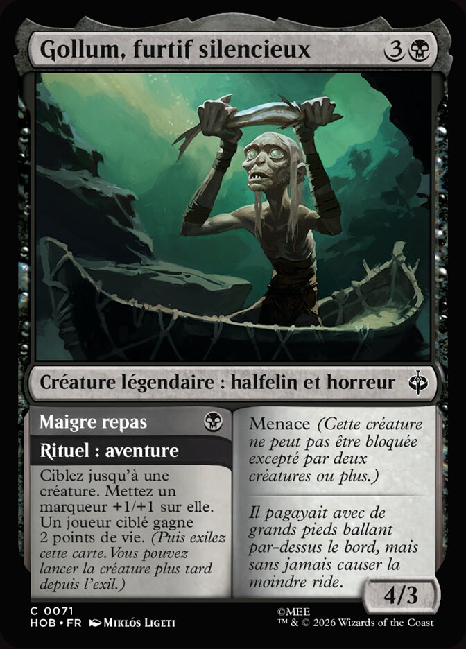 Gollum, furtif silencieux
