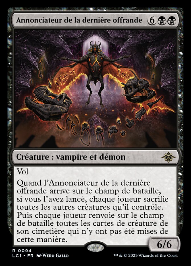 Annonciateur de la dernière offrande