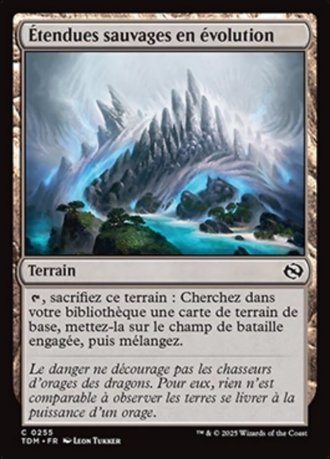 Étendues sauvages en évolution