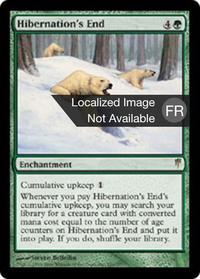 Fin de l'hibernation