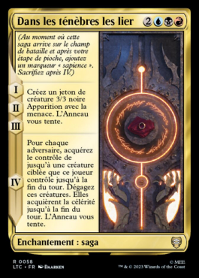 Dans les ténèbres les lier