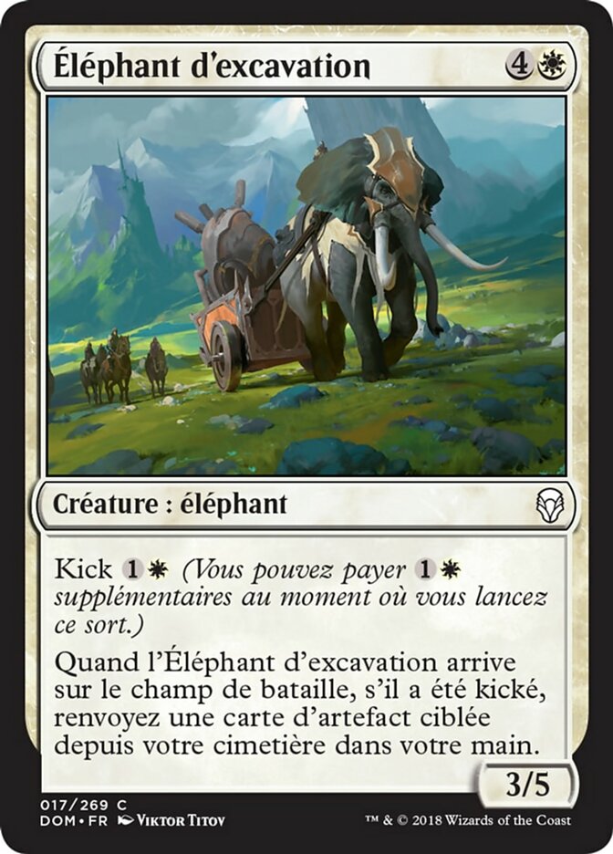 Éléphant d'excavation