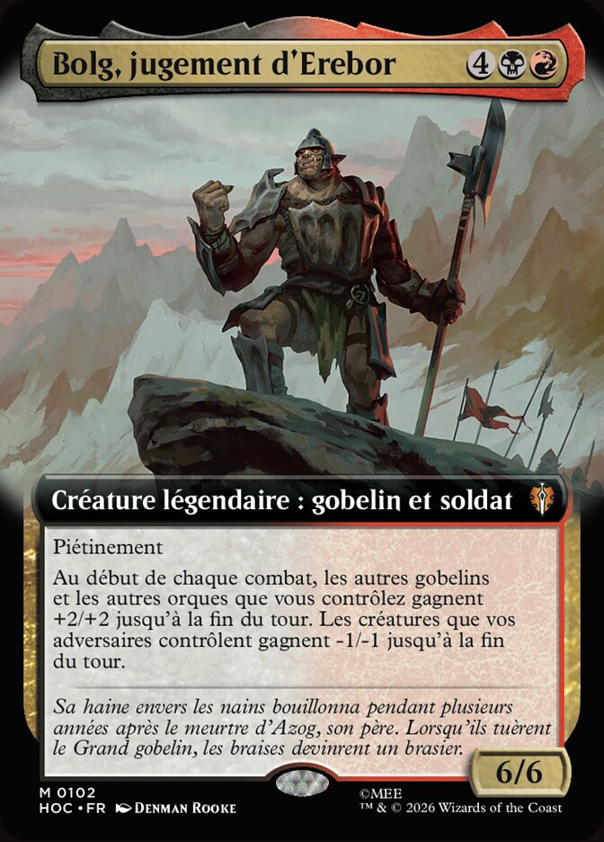 Bolg, jugement d'Erebor