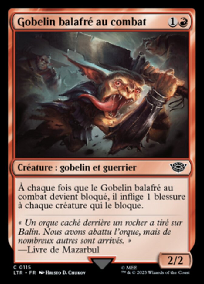 Gobelin balafré au combat