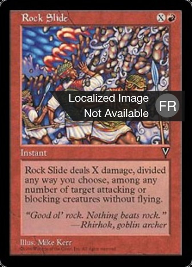 Glissement de roches