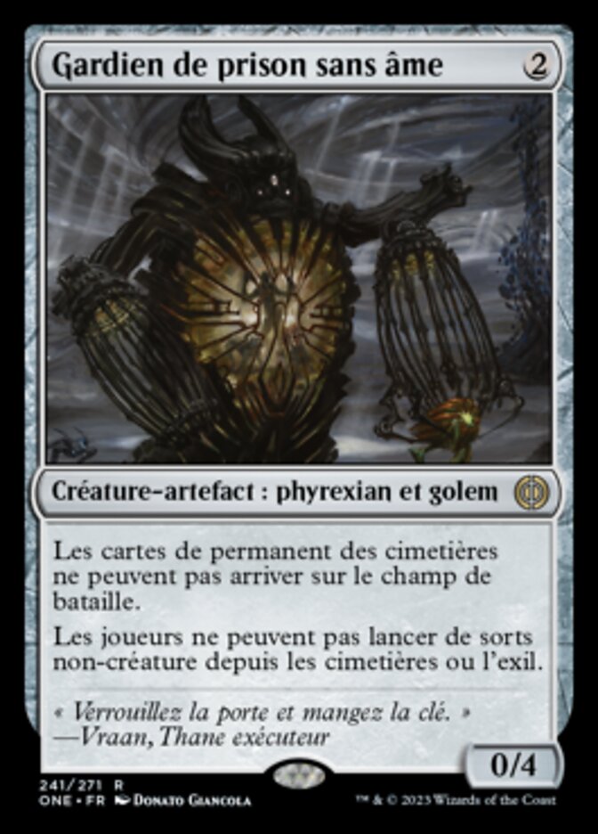 Gardien de prison sans âme