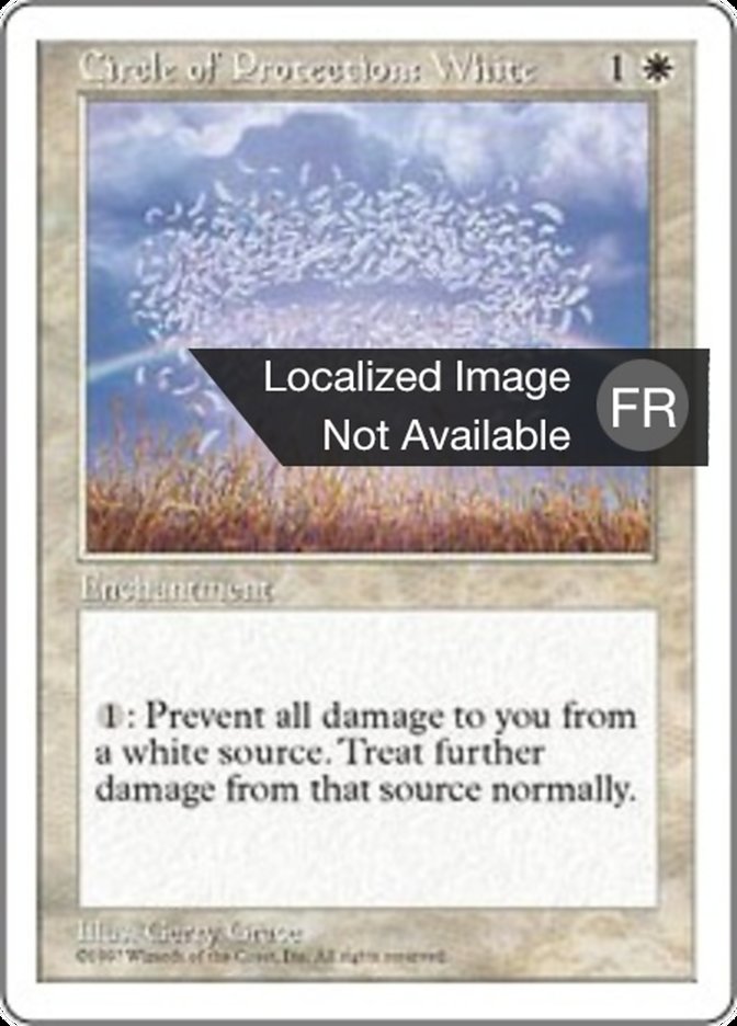 Cercle de protection : blanc