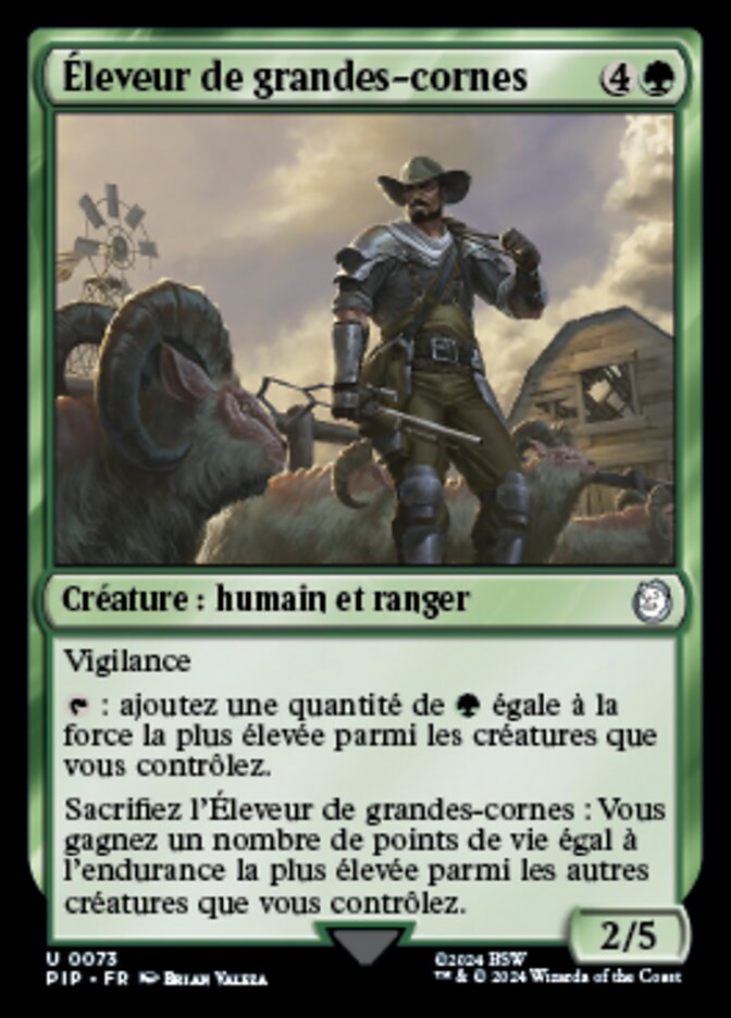 Éleveur de grandes-cornes