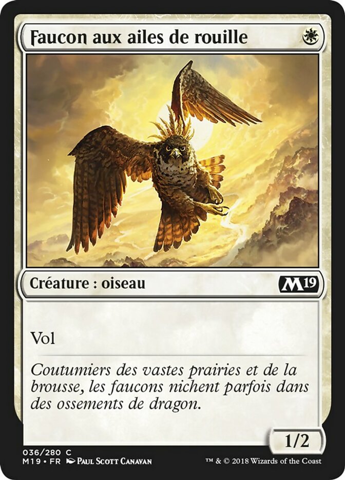 Faucon aux ailes de rouille