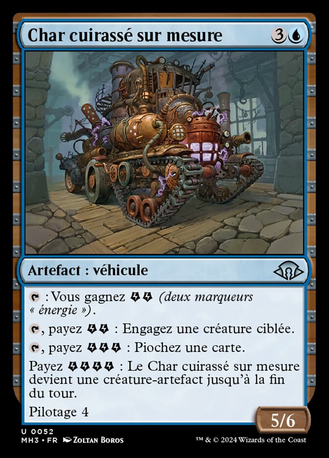 Char cuirassé sur mesure