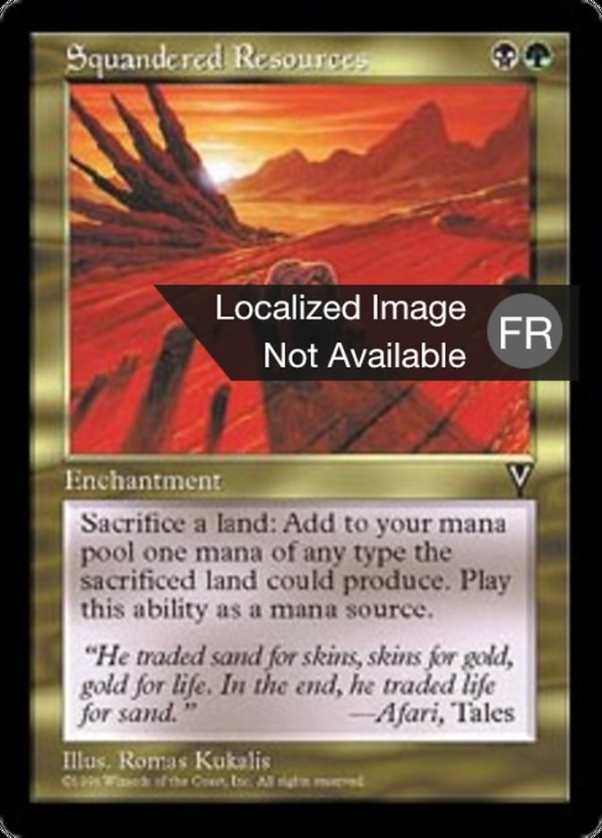 Ressources gaspillées