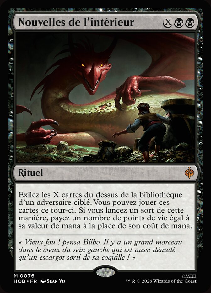 Nouvelles de l'intérieur