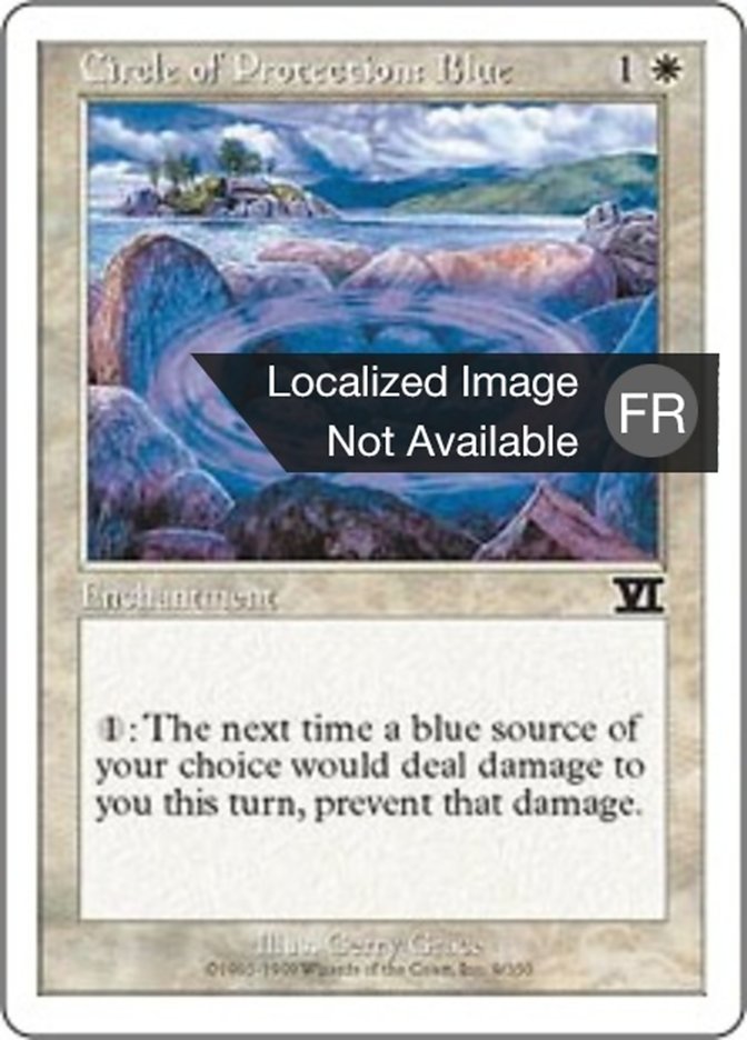 Cercle de protection : bleu