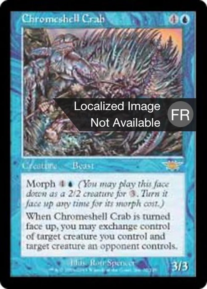 Crabe à carapace de chrome